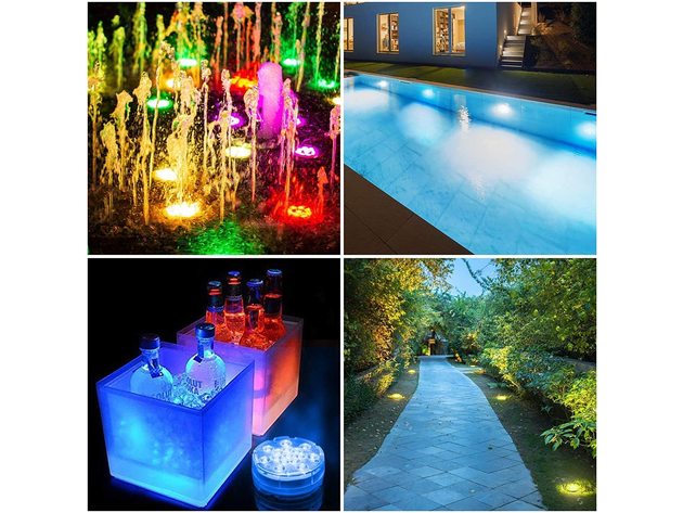 12-Pack Decorative Waterproof Battery Operated Color-Changing LED Lights