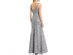Sequin Hearts Women's Glitter V-Neck Trumpet Gown Silver Size 0
