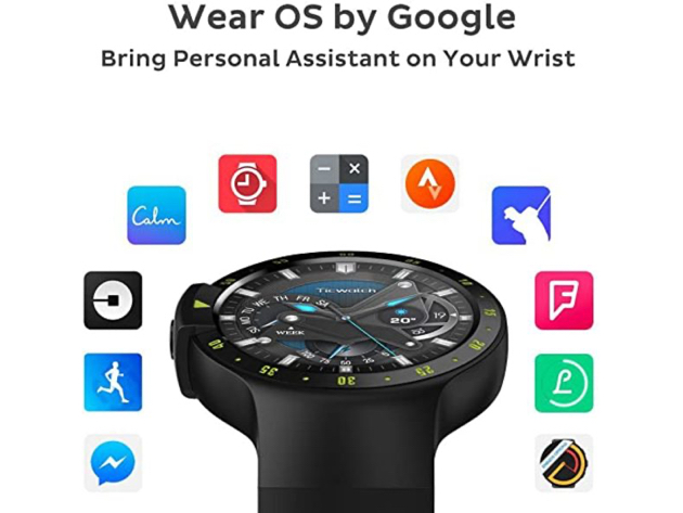 Ticwatch Android Wear 2.0 iOS and Android, Google Assistant Smartwatch, S-Knight (Used, Open Retail Box)