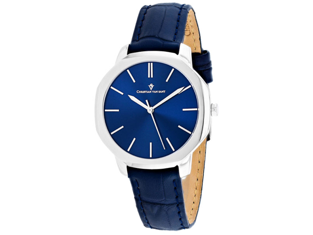 Christian Van Sant Women's Octave Slim Blue Dial Watch - CV0502
