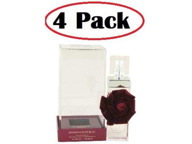 4 Pack of Banana Republic Wildbloom Rouge by Banana Republic Eau De Parfum Spray 3.4 oz