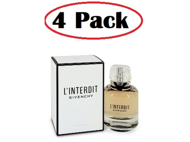 4 Pack of L'interdit by Givenchy Eau De Parfum Spray 2.6 oz