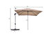 10Ft Square Patio Offset Cantilever Umbrella 360 Degree Tilt Aluminum - Tan