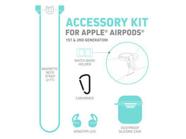 Chargeworx 5-Piece Accessory Kit for Apple AirPods (Mint)