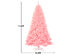 7.5 Foot Hinged Pink Artificial Christmas Tree w/ Metal Stand 