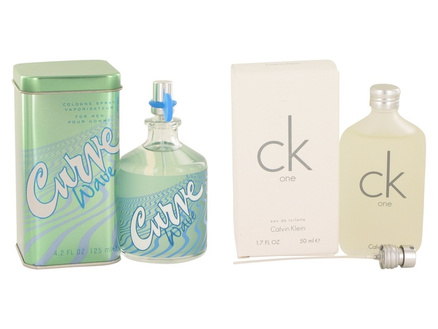 Gift set  Curve Wave by Liz Claiborne Cologne Spray 4.2 oz And  CK ONE EDT Pour/Spray (Unisex) 1.7 oz