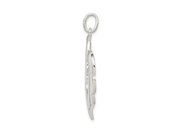 Sterling Silver Polished Mother and Baby Pendant Necklace with Chain