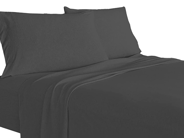 Soft Tees Luxury Cotton Modal Jersey Knit Sheet Set (Dark Gray/King)