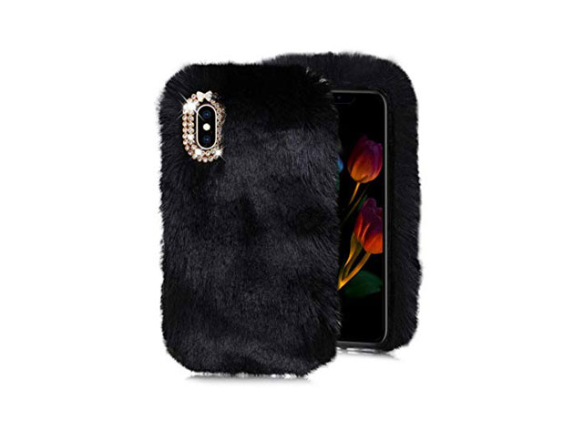 Fur Apple iPhone X Case (Hot Pink)
