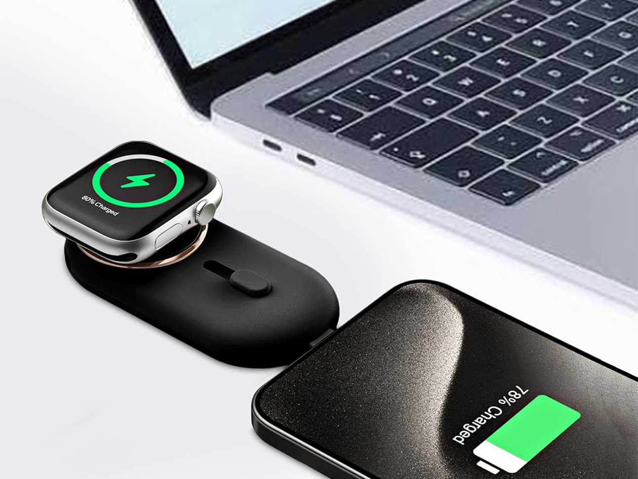 Apple Watch Charger with Built-In 2000mAh Power Bank (Black/4-Pack)