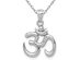 Ohm Symbol Pendant Necklace in 14K Yellow Gold (OM)