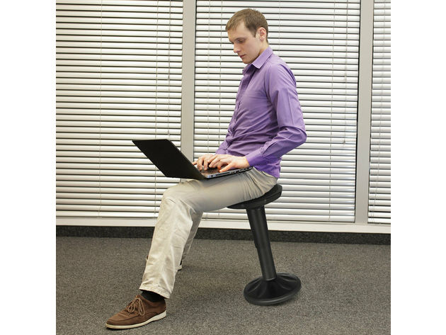 Costway Wobble Chair Height Adjustable Active Learning Stool Sitting Home Office - Black