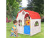 Costway Kids Cottage Playhouse Foldable Plastic Play House Indoor Outdoor Toy Portable - Beige + Red + Blue