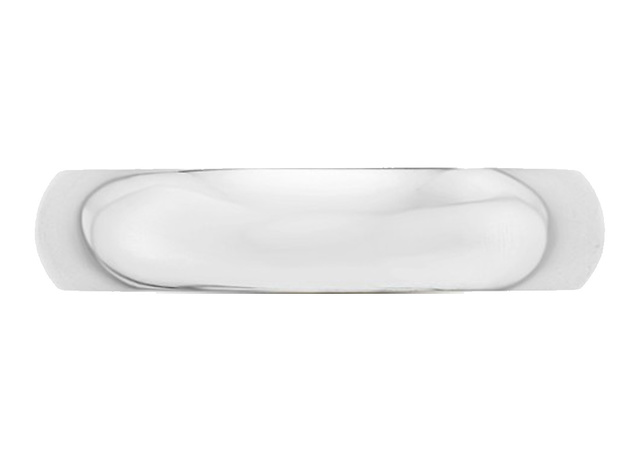 Ladies or Mens 14K White Gold 5mm Wedding Band - 9