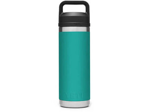 YETI Rambler 18 oz Bottle Stainless Steel Chug Cap Aquifer Blue Teal