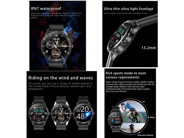 PADY X6 2 in 1 Smart Watch with Earbuds Smartwatch