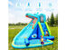 Costway Inflatable Kids Hippo Bounce House Slide Climbing Wall Splash Pool w/740W Blower - Blue