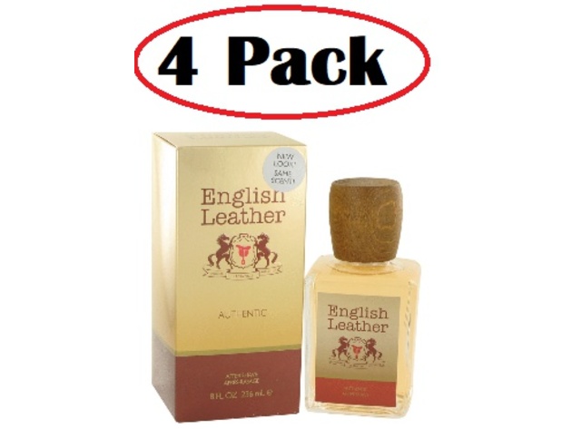 4 Pack of ENGLISH LEATHER by Dana After Shave 8 oz