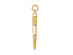 14K Yellow Gold Large Solid Italian Horn Pendant Necklace with Chain