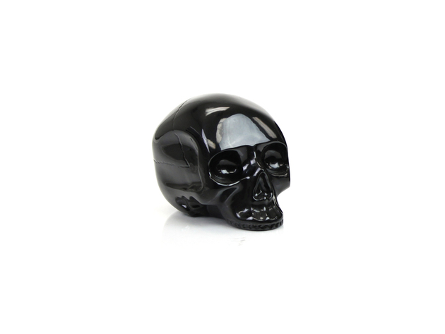 D.L. & Co. Brass Skull Candle Medium - Black