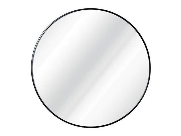HBCY Round Wall Mirror for Entryways, Washrooms, Living Rooms, 30 Inch - Black (Refurbished)