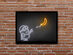 Octavian Mielu Neon Illusion Wall Art (Banana 12x16)