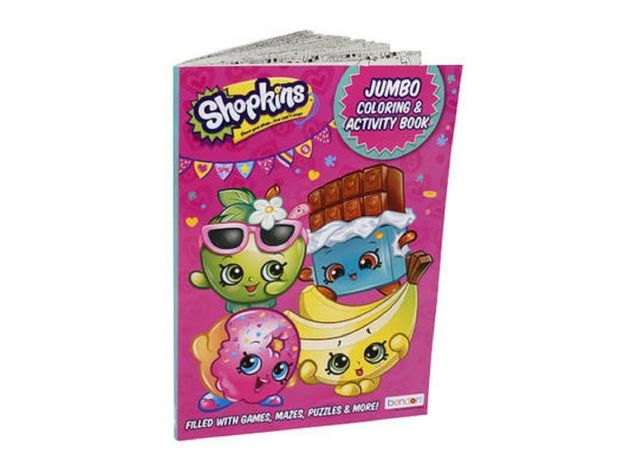 Coloring Book - Shopkins - Party Favors - 96 Pages - All Pink Cover