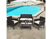 Costway 8 Piece Patio Rattan Wicker Furniture Set Conversation Sofa Bench Cushioned - White