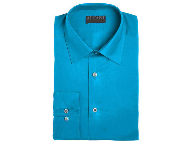 alfani dress shirts for men Mens Slim fit Shirt Small 14-14.5 32-33 White Blue : Clothing, Shoes & Jewelry 55% cotton Alfani Men's Herringbone Slim-Fit Dress