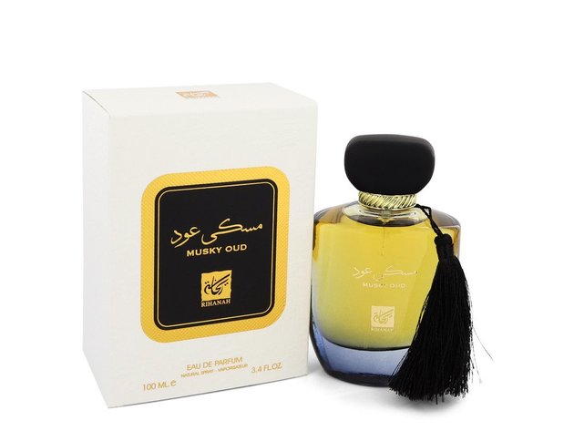 Musky Oud by Rihanah Eau De Parfum Spray (Unisex) 3.4 oz