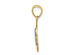 Celtic Clover Leaf Pendant Necklace in 14K Yellow and White Gold with Chain