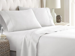 Soft Home 1800 Series Solid Microfiber Ultra Soft Sheet Set (White/King)