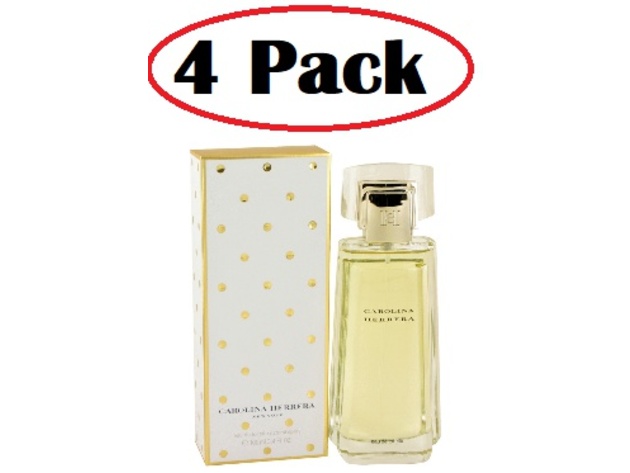 4 Pack of CAROLINA HERRERA by Carolina Herrera Eau De Toilette Spray 3.4 oz