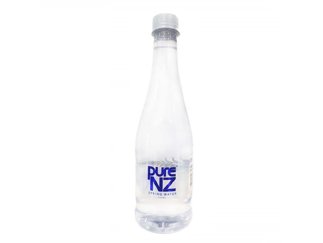 Pure NZ Still Natural Spring Water from New Zealand, Uncontaminated and Mineral Rich, 100% Recycled Bottle - 500 ml (24 Pack)