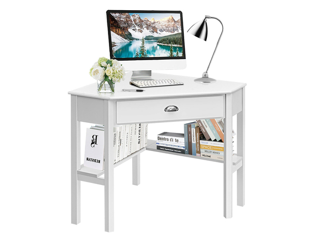 Costway Computer Desk Workstation Table With Drawers Home Office