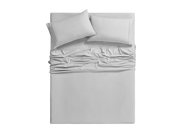 6-Piece Bamboo-Blend Comfort Luxury Sheet Set (Silver/Queen)