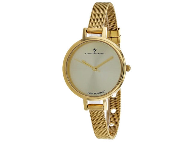 Christian Van Sant Women's Grace Gold Dial Watch - CV0285