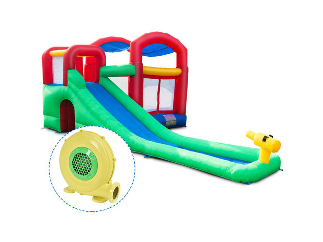 Goplus Inflatable Moonwalk Slide Bounce House Kids Jumper Bouncer Castle W/950W Blower