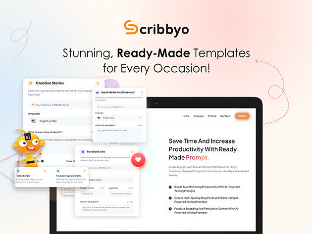 Scribbyo AI: Lifetime Subscription