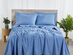 Bamboo 2000 Count 6-Piece Sheet Set with SnugGrip (Blue/Cal King)