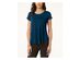 Alfani Women's Satin-Trim High-Low T-Shirt Blue Size Petite