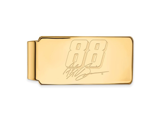 Sterling Silver 14k Yellow Gold Plated Nascar Driver #88 Money Clip