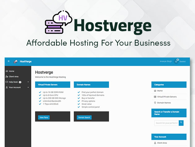 HostVerge Web Hosting lifetime subscription [Tier 3]