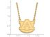 14k Gold Plated Silver Auburn U Large 'AU' Pendant Necklace