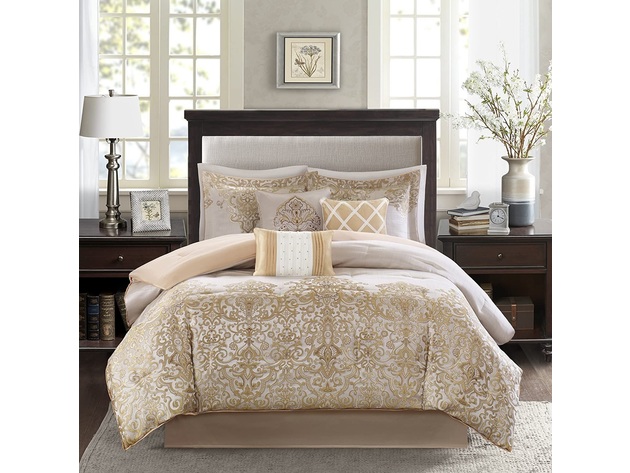 Madison Park Vanessa	7-Piece Gold Comforter Set King