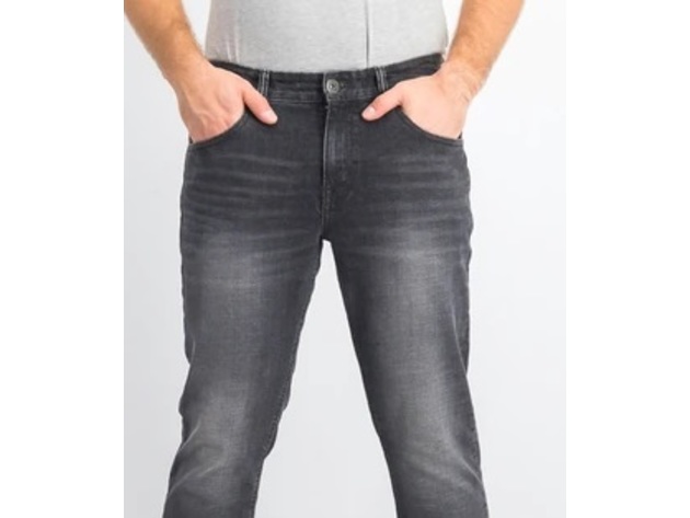 INC International Concepts Men's Stretch Slim Straight Jeans  Black Size 36X34