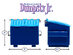 Dumpsty Jr: Mini Desktop Bin (Raw Steel/Square)