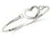 Sterling Silver Polished Heart Bangle Bracelet