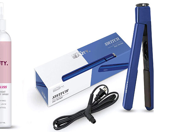 Switch Flat Iron & Heat Protectant Spray Bundle (True Blue) - Product Image