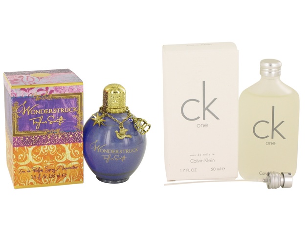 Gift set  Wonderstruck by Taylor Swift Eau De Parfum Spray 3.4 oz And  CK ONE EDT Pour/Spray (Unisex) 1.7 oz